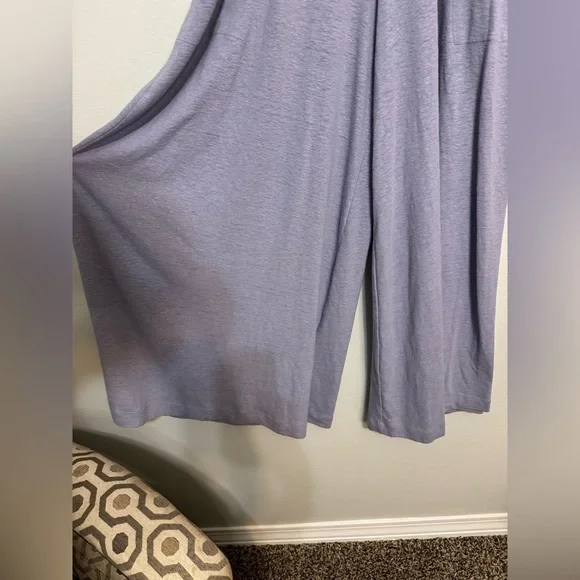 Free People Homecoming Jumper / Jumpsuit in Lilac Fog - Smocked Wide Leg - Picture 6 of 8